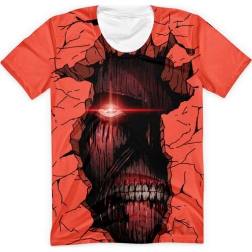 SOSHIRL Sentsui No Kyojin T Shirt Hipster Funny Cool Anime T-shirt Summer Hip Hop Streetwear Harajuku 3d Attack on Titan T-shirt