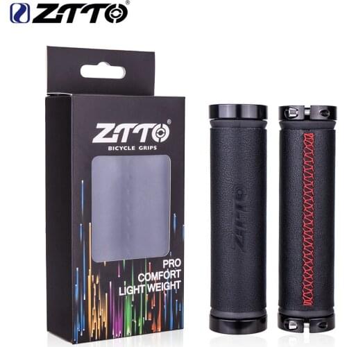 MTB Bicycle Ergonomics Leather Grips Retro Style Well-matched With Alloy Frame Hand Stitch handle Sleeve Soft Cover