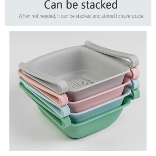 Refrigerator Stretchable Organizer Drawer Basket Refrigerator Drawers Fresh Spacer Layer Storage Racks Food Vegetable Organizer
