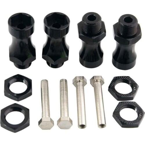 HSP 4pcs Wheel Hex 12mm Turn 17mm Aluminum Adapter lengthened Thickening 30MM For 1/10 RC Car Buggy Bigfoot Truck Turn 1/8 Tires