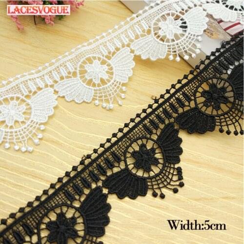 19yards(5y)5cm Embroidery lace fabric Garment needlework sewing Patchwork DIY Handmade accessories Dress edge decoration 202