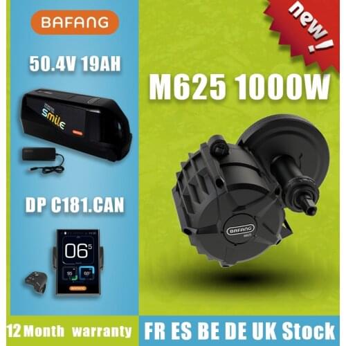 BAFANG Motor M625 50.4V 1000W Mid Drive Motor Electric Bike Ebike Conversion Kit With 19AH Lithium Battery 21700 SUMSUNG Cells