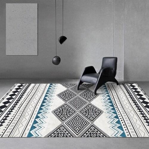 Modern Boho Style Geometric Parlor Floor Mats Soft Sofa Table Blanket Living room Beside Morocco Area Rugs Kids Play Carpet