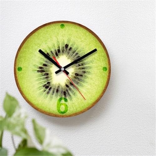 Fruit Shape Wall Clocks Creative Quality Acrylic Home Silent Hanging Decoration Battery Clock Exquisite Coffee Bar Ornaments