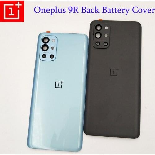 New Original Oneplus 9R Battery Cover Back Glass Panel Rear Door Housing Case For One Plus 1+ 9r Back Battery Cover & Camera Len