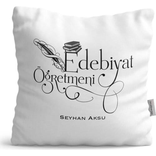 Personalized Letters Öğretmeni Satin Pillow