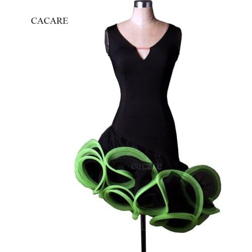 Wholesale Latin Dance Dress Women and Girls Fringed Dress Salsa Tango Latin Dance Competition Dresses 2 Choices D0251