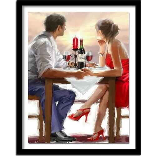 Full square diamond embroidery Romantic couples 5d diy diamond painting cross stitch kits diamond picture home decor gift