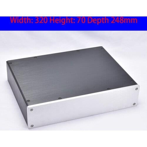 KYYSLB 320*70*248mm all aluminum power amplifier chassis 3207 short version shell DIY preamp DAC blank amplifier case