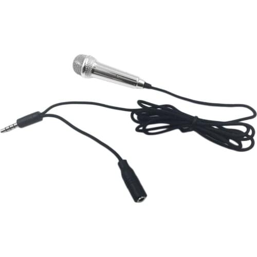 Portable 3.5mm Stereo Studio Microphone KTV Karaoke Mini Microphone Wired Microphone Phone Tablet PC Laptop Voice Singing Karaok