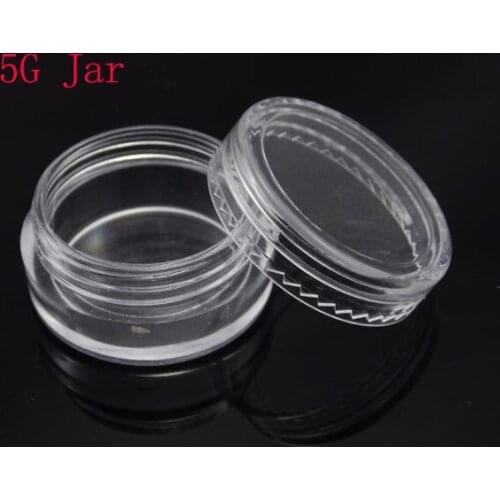 100PCS/LOT-5G Empty Plastic Jars Pots For Nail Art Glitter Make Up Cosmetic Bottle Travel, Free shipping , (GEre1414)