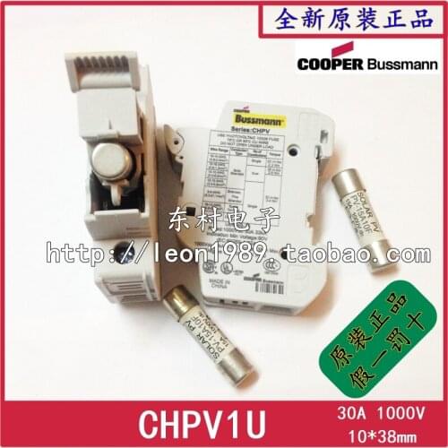 [SA]Original bussmann PV fuse base CHPV1U 1000V 30A 10 * 38mm PV series--20PCS/LOT