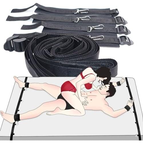Sex Toys For Woman Men BDSM Bondage Set Under Bed Erotic Restraint Handcuffs and Ankle Cuffs and Adults Games for Couples