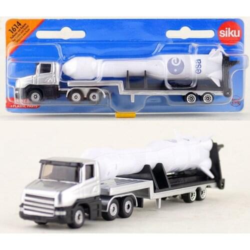 SIKU 1614/DieCast Metal Model/Platform Truck and Rocket/Educational Toy Car/for childrens gift or Collection/Small