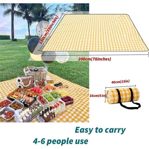 Fold Pad Soft Blanket Outdoor Folding Waterproof Blanket Camping Beach Plaid Picnic Mat