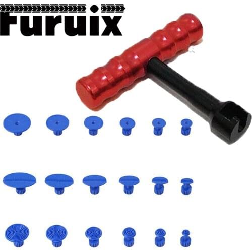 T-Handle Dent Puller, Car Dent Repair Puller Paintless Removal Tool T-Hanle Bar Tool With Glue Tabs