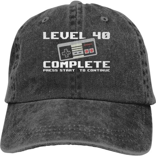 Level 40 Complete 1978 Gamer 40th Birthday Gift The Baseball Cap Peaked capt Sport Unisex Custom 40 Years Old Born in 1981 Hats