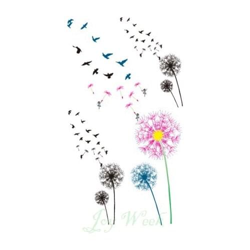 Waterproof Temporary Tattoo Sticker fly birds with flower tattoo small size for girl tatto stickers flash tatoo fake tattoos