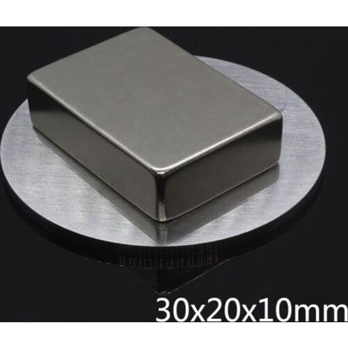 1Pcs 30 x 20 x 10 mm N35 NdFeB Rare Earth Super Strong powerful Permanent Magnet Cuboid Block Neodymium Magnet 30*20*10