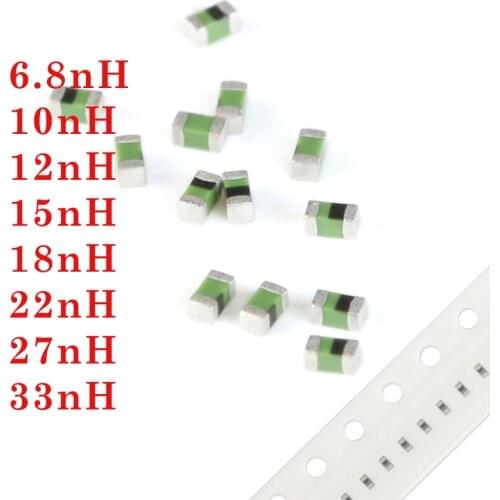 100Pcs/Lot 0402 SMD Inductor Error 5% 6.8nH 10nH 12nH 15nH 18nH 22nH 27nH 33nH All Series