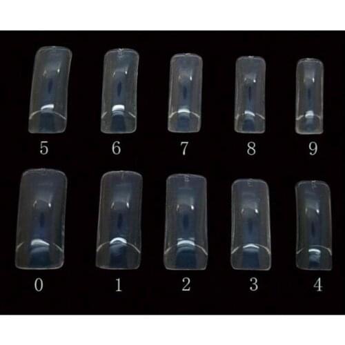 Fast shipping way 100/pack,Half DIY fake nail tips artificial false nails shield plastic sticker as beauty nail art salon tool