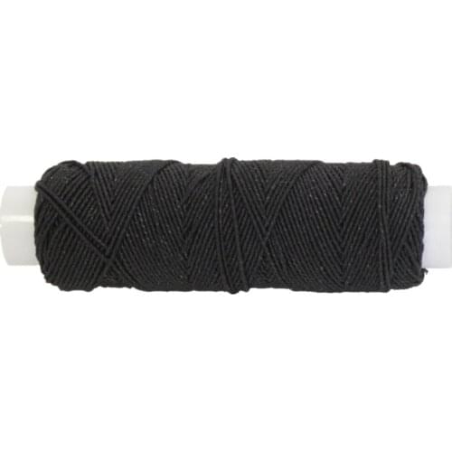 4 x Black Round Shirring Elastic Craft 20 Metres Spools AA7638