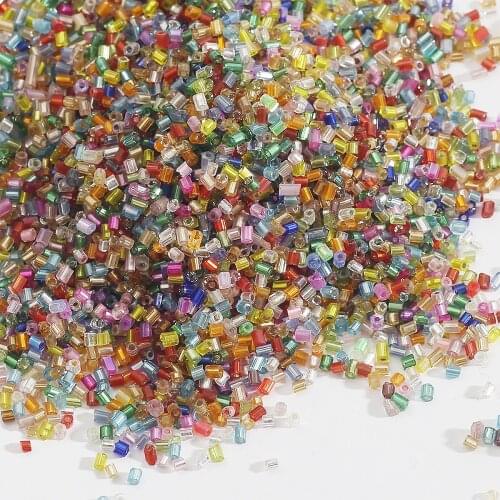 700Pcs 2mm Color ​Crystal Short Tube Round Hole Glass Seed Beads For DIY Jewelry Making Necklace Bracelet Handmade Accessories