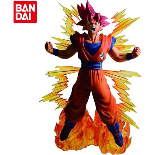 Bandai Dragon Ball Z Dokkan Battle Super Saiyan God Super Saiyan Son Goku Anime Action Figures Collectible Model Toys for Boys