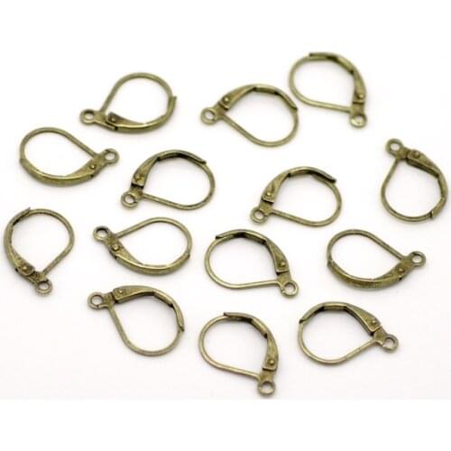 Free Shipping 200pcs Antique Bronze Lever Back Earring Wires 16x10mm Jewelry Findings J0805