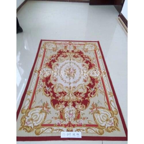 Free shipping 4'x6' French Aubusson rugs silk carpets Aubusson design pure silk carpet