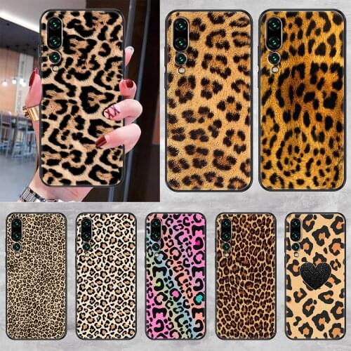 Leopard Print Phone case For Huawei P Mate P10 P20 P30 P40 10 20 Smart Z Pro Lite 2019 black trend coque art prime fashion shell