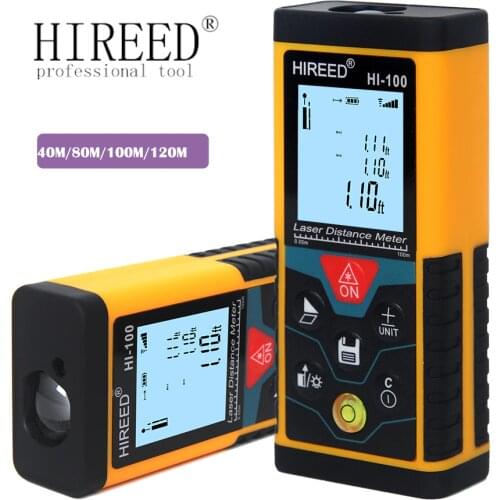 HIREED 40M 120M 100M Digital rangefinder trena laser tape range finder build measure device ruler test laser distance meter