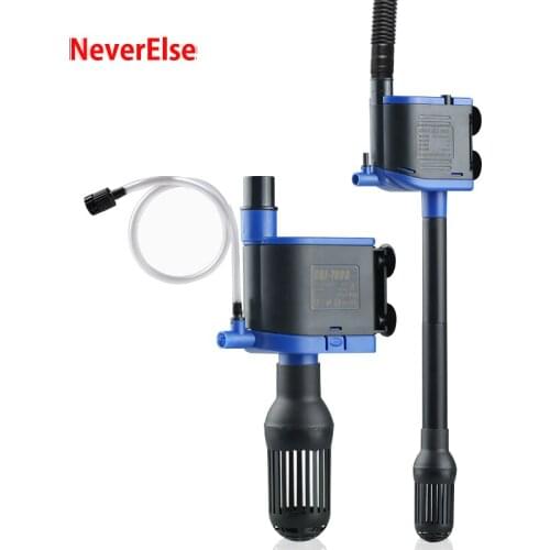 Aquarium Fish Tank Filter Pump+Air Inlet Tube Add Oxygen+Water Outlet Tube to External Filter Box Water Circulation 2.5/8/12/20W