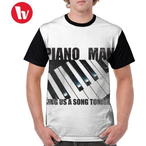 Billy Joel T Shirt Piano Man T-Shirt Polyester Oversized Tee Shirt Classic Short Sleeves Graphic Tshirt