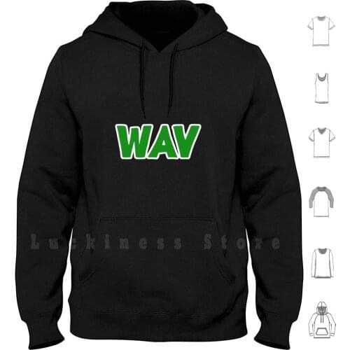 Camp Wavus " Wav " Sticker Hoodie Long Sleeve Camp Wavus Wav Wavus Kieve Jefferson Maine Trail Gash Long Camp Summer