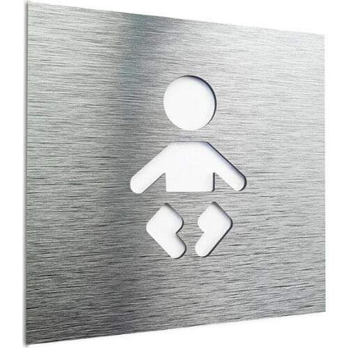 Customized Composite Aluminum Board Baby Change Door Wall Sign Diaper Symbol Mother WC Room