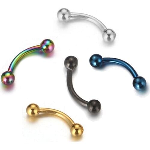 5PCS Cone Spike Horseshoe Lip Piercing Nose Ring Stainless Steel Labret Nipple Hoops Nose Septum Eyebrow Piercing Body Jewelry