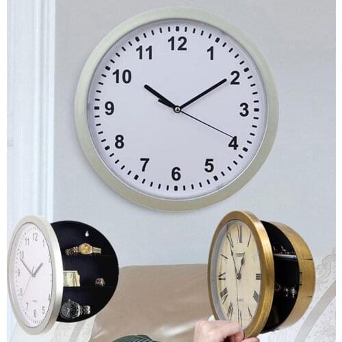 Creative Novelty Wall Clock Money Jewellery Storage Container Mechanical Storage Box Clock ABS Cash Safe Box Household