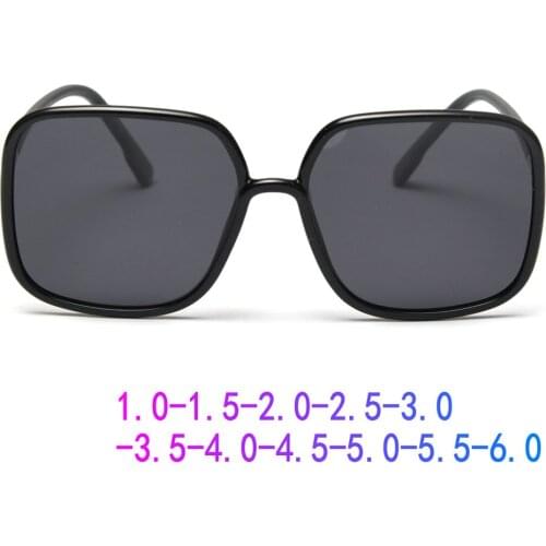 Square Custom Made Myopia Minus Prescription Polarized Lens Sunglasses Men Designer Vintage Driving Sun Glasses FML