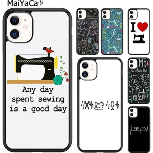 MaiYaCa Antique Sewing Machine Phone Case Cover For iPhone SE 6s 7 8 plus X XR XS 11 12 pro max Samsung Galaxy S8 S9 S10 shell