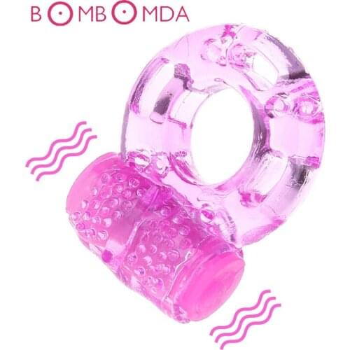 Vibrators Cock Ring Vibrating Penis Rings Clitoris Stimulate Sex Toys for Men Chastity Device Delay Ejaculation Male Masturbator