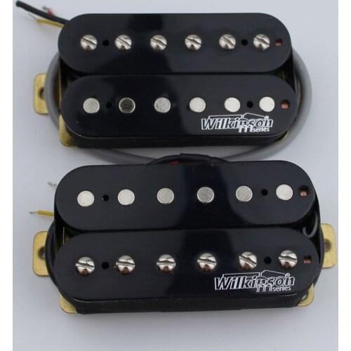 1 Set Wilkinson Wohhb Electric Guitar Humbucker Pickups Black (Necke & Bridg ) Wohhb BK