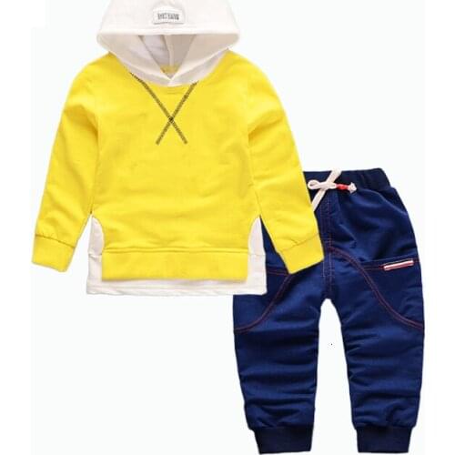 New Kids Cotton Sportswear Spring Autumn Children Casual Clothes Baby Boys Girl Hoodies Pants 2Pcs/sets Infant Letter Tracksuit