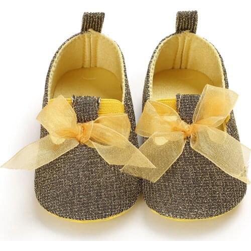 Newborns Baby Shoes bowknot Baby Girls Shoes Toddler Boys first walkers boys PU Soft sole 0-18 month sneakers Christmas