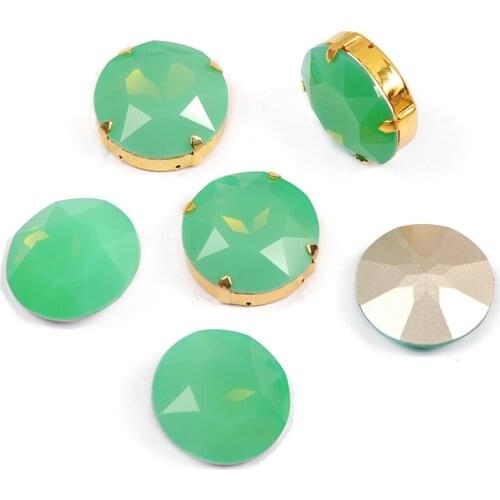 New Round Crystal strass Pacific Opal Pointback Loose Rhinestone Strass Crystal Stones For Garment Crafts Decoration