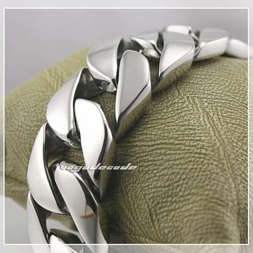 Sample Order 8.5" Cool Heavy 316L Stainless Steel Men`s Biker Bracelet 5D001 Length Customizable