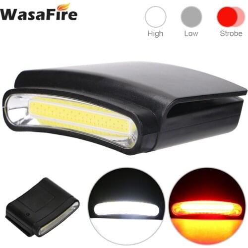 Portable Headlamp Clip on Cap Lamps LED COB Headlamp Mini Flashlight Outdoor Lighting Head Light Torch Use 3*AAA Battery