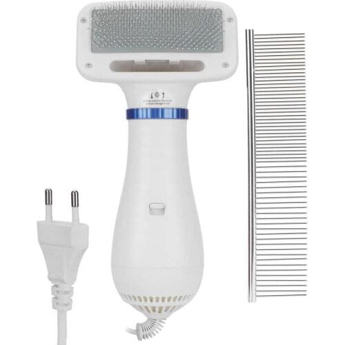 2-In-1 Portable Dog Hair Dryer And Comb Brush For Home Pet Grooming Cat Hair Comb Dog Fur Low Noise Blower