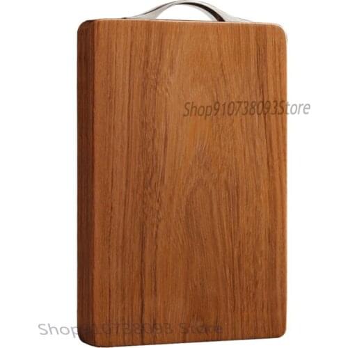 Chopping Board Solid Wood Household Iron Chopping Board Large Whole Wood Chopping Board Kitchen Mould Proof Knife Board Sticking