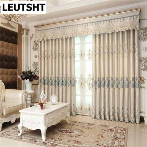 Custom-Made Royal Villa Luxury European Full Shade Curtains for Living Room Window Curtain Bedroom Window Curtain Kitchen/Hotel